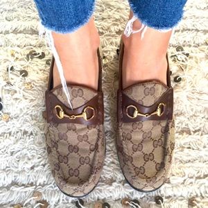 Vintage 70s Gucci GG Loafers Authentic 8.5